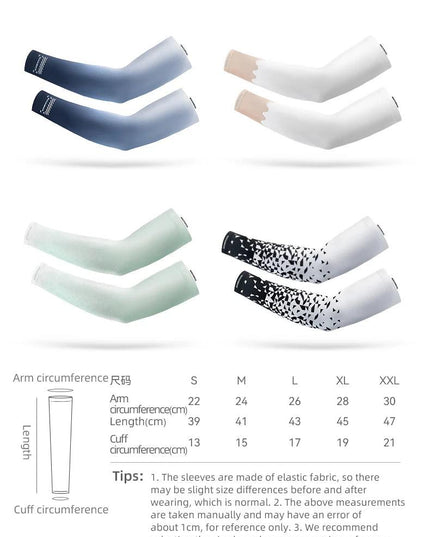 ROCKBROS Ice Silk Bicycle Sleeves Anti-UV Sunscreen Running Cycling Sleeve Fishing Bicycle Outdoor Breathable Unisex Arm Cover