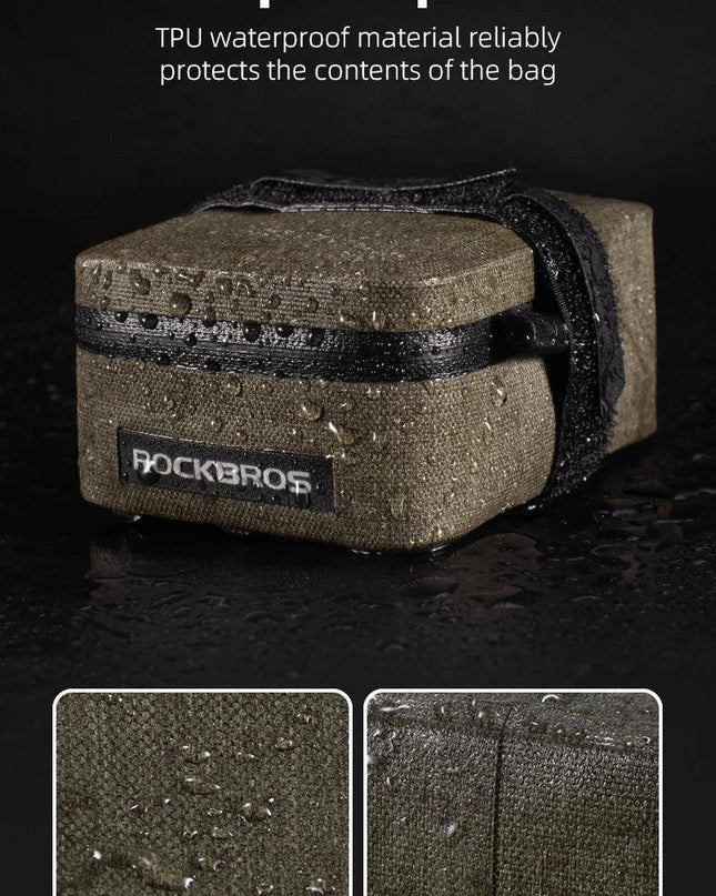 ROCKBROS Bicycle Tail Bag 0.4LMini Saddle Bag Lightweight Waterproof MTB Road Bike Tail Bag Portable Wear-resistant Cycling Gear