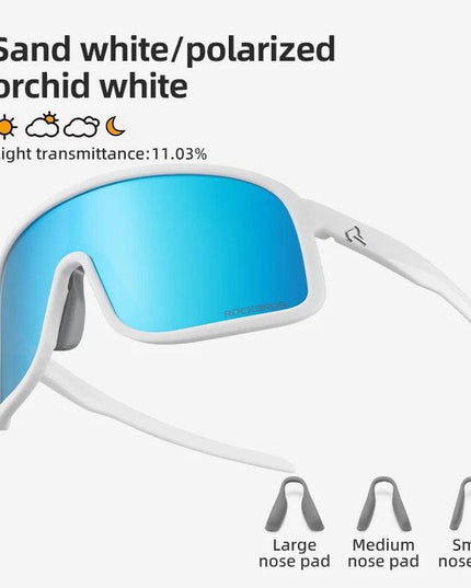 ROCKBROS Cycling Glasses Outdoor Bike Sunglasses UV400 Eyewear Sports Eye Protection Windproof Riding Big Frame Polarized Glasse
