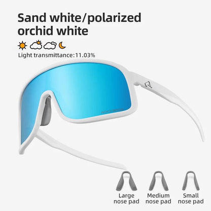 ROCKBROS Cycling Glasses Outdoor Bike Sunglasses UV400 Eyewear Sports Eye Protection Windproof Riding Big Frame Polarized Glasse