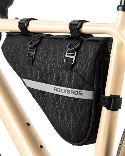 ROCKBROS Combination Bike Bag Triangle Bag Front Tube Bag Large Capacity MTB Road Frame Bag Reflective Bicycle Accessories