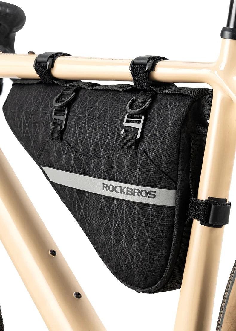 ROCKBROS Combination Bike Bag Triangle Bag Front Tube Bag Large Capacity MTB Road Frame Bag Reflective Bicycle Accessories