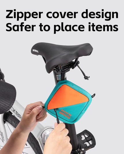 ROCKBROS Bicycle Saddle Bag Shoulder Bag Polyester Bike Tailbag Storage Seat Pouch Bag Outdoor Reflective Crossbody Bags