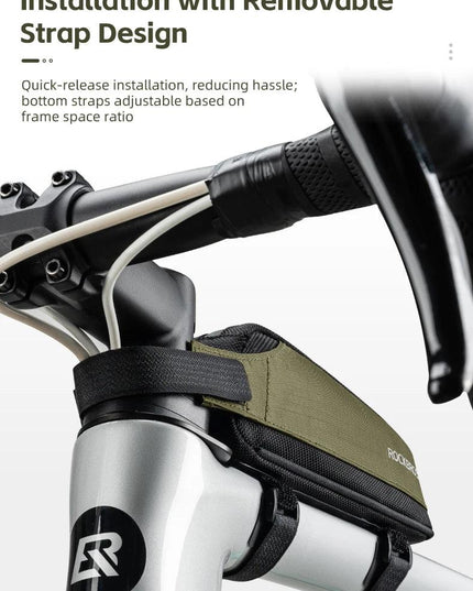 ROCKBROS Bike Bag Portable Bike Top Tube Frame Bag Nylon MTB Road Phone Tool Bag Reflective Ultralight Bicycle Pannier Accessory