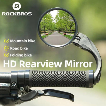 ROCKBRSO HD View MTB Road Bike Mirrors 360 Angle Adjustable Handlebar Wide Range Rearview Mirror For Motorcycle Accessories