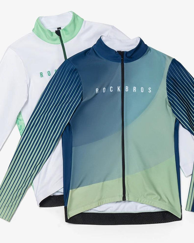 ROCKBROS Autumn Winter Cycling Jacket Fleece Bicycle Clothing for Men Women MTB Road Professional Training Jersey Warm Jacket