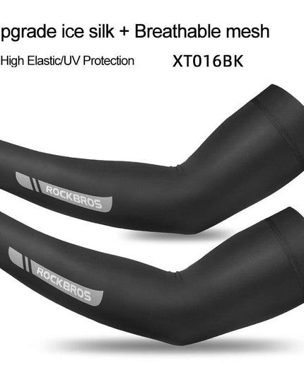 ROCKBROS Ice Fabric Running Camping Arm Warmers Basketball Sleeve Running Arm Sleeve Cycling Sleeves Summer Sports Safety Gear