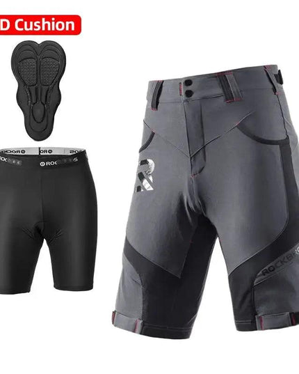 ROCKBROS 4D Women's Men's Shorts 2 In 1 With Separable Underwear Shorts Bike Shorts Climbing Running Bicycle Pants Cycling Trous