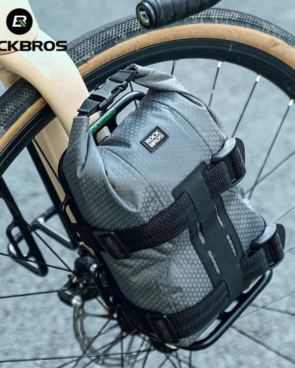 ROCKBROS Cycling Bag 2.7L Capacity Bicycle Front Fork Shelf Bag TPU Material Portable Pannier Bag Luggage Carrier Accessories