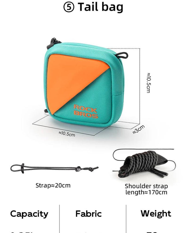 ROCKBROS Bicycle Bag Set Waterproof Combo Bag Front Bag Triangle Tube Bag Polyester Portable Bottle Bag Long-Distance Travel Bag