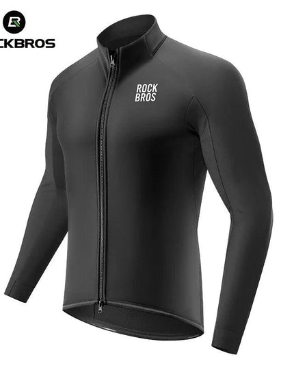 ROCKBROS Warm Cycling Jacket Men's Coat Professional Thermal Fleece Cycling Clothing 3 Season Windproof Outdoor Sports Jacket