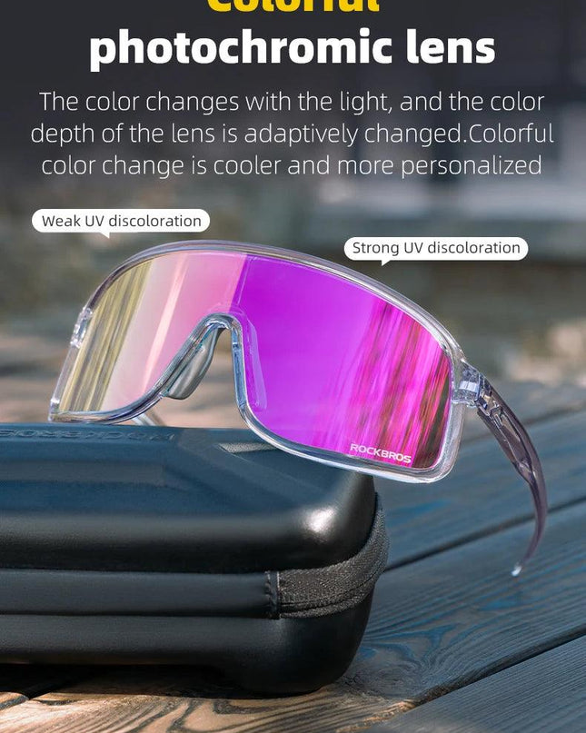 ROCKBROS Cycling Glasses Outdoor Bike Sunglasses UV400 Eyewear Sports Eye Protection Windproof Riding Big Frame Polarized Glasse