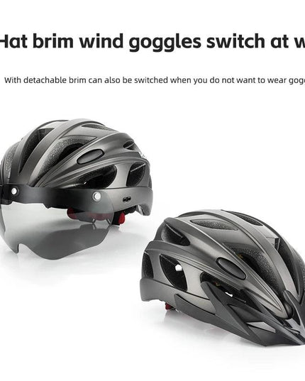 ROCKBROS Bicycle Helmet Integrally-molded Bike Helmet Motor Electric Scooter Riding Helmet Removable Lens Capacete Ciclismo