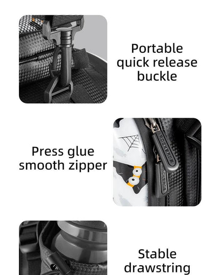 ROCKBROS 3 In 1 Bicycle Trunk Bag 35L Big Quality MTB Gravel Bike Bag Hard Shell Travel Luggage Panniers with Waterproof Cover
