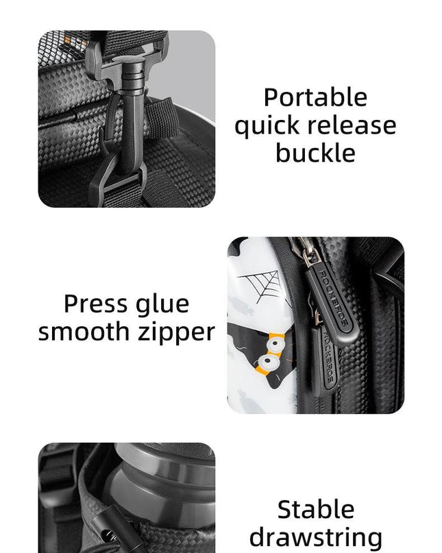 ROCKBROS 3 In 1 Bicycle Trunk Bag 35L Big Quality MTB Gravel Bike Bag Hard Shell Travel Luggage Panniers with Waterproof Cover
