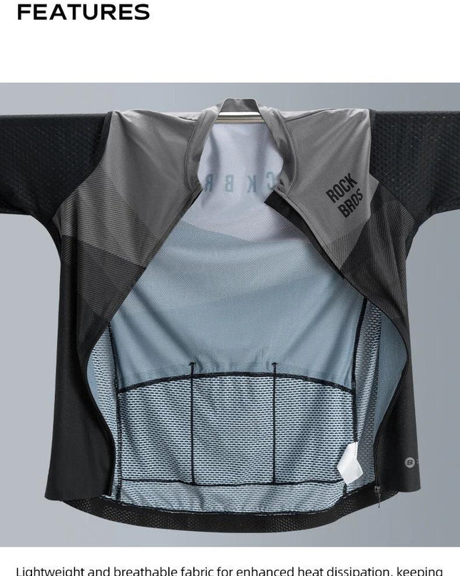 ROCKBROS Summer Cycling Jersey Quick Dry Long Sleeves Bicycle Shirt MTB Road Anti-UV Breathable Ciclismo Motor Bike Clothes