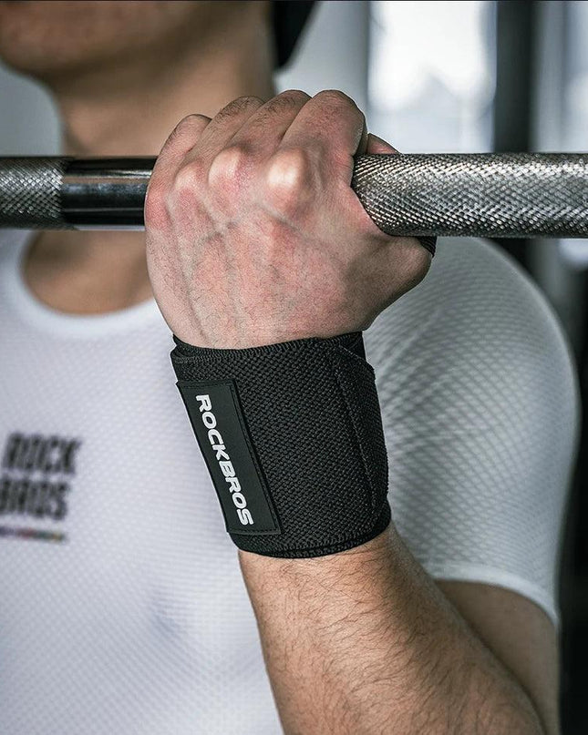 ROCKBROS Fitness Wrist Wraps Gym Adjustable Wrist Bandages Protector Wrist Support Sports Fitness Wrist Protection Sleeve A Pair