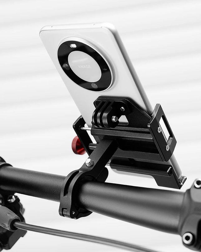 ROCKBROS Bicycle Phone Holder S Clip Ring Holder Aluminum Alloy Anti-Slip for 4.7-7.09inch Phones Moto Motorcycle Stand Bracket