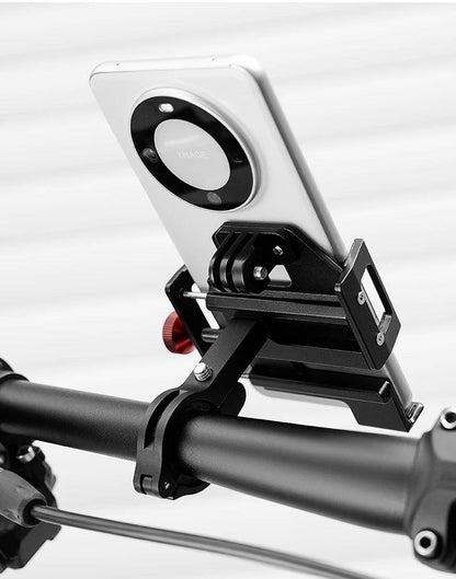 ROCKBROS Bicycle Phone Holder S Clip Ring Holder Aluminum Alloy Anti-Slip for 4.7-7.09inch Phones Moto Motorcycle Stand Bracket