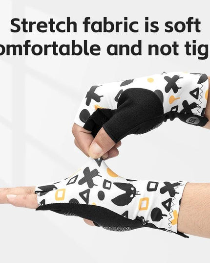 ROCKBROS Cycling Gloves Half Finger Summer Men Women Gloves Breathable Anti Slip MTB Road Bike Gloves Fitness Shock-absorbing