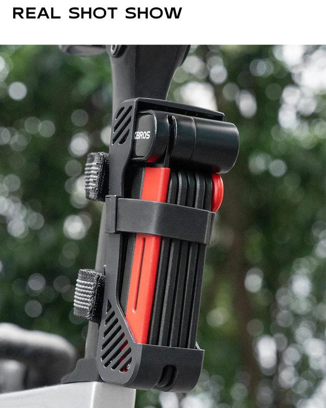 ROCKBROS Bike Foldable Lock Anti-theft Security Chain Cable Padlock 120CM Lengthened Chain Lock MTB Road Portable Cycling Lock