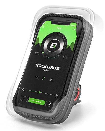 ROCKBROS Phone Bag Stand 270° Rotatable Waterproof Case Handlebar Stand Case Mount Scooter Bicycle Phone Bag Cycling Accessory