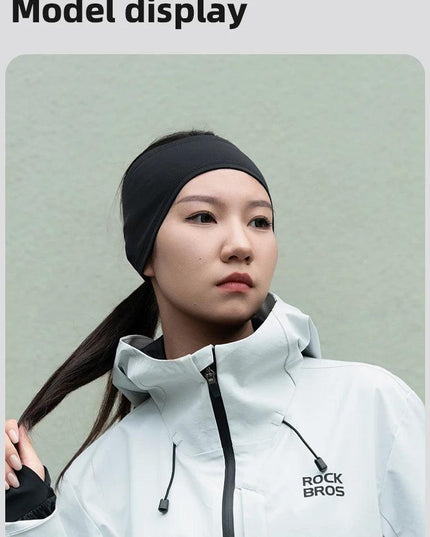 ROCKBROS Fleece Ear Warmer Sports Headband Windproof Warm Headwear Earmuffs Outdoor Riding Skiing Ear Warmers High Elasticity
