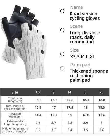 ROCKBROS Cycling Gloves Sunscreen Breathable MTB Road Bike Gloves Shock Absorption Non-slip Gloves Outdoor Thickened Palm Pad