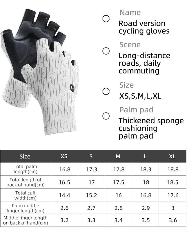 ROCKBROS Cycling Gloves Sunscreen Breathable MTB Road Bike Gloves Shock Absorption Non-slip Gloves Outdoor Thickened Palm Pad