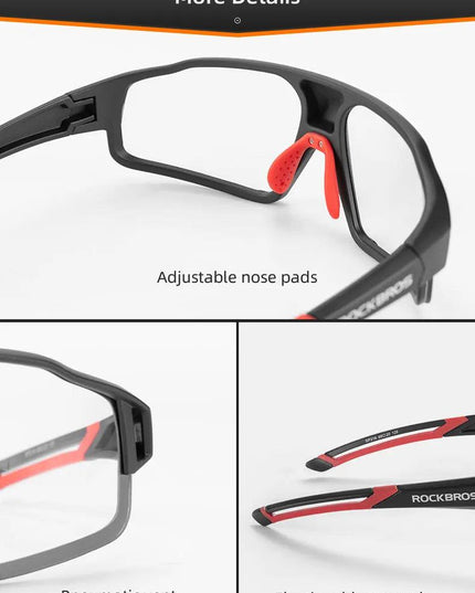 ROCKBROS Photochromic Cycling Glasses Bike Bicycle Glasses Sports Men's Sunglasses MTB Road Cycling Eyewear Protection Goggles