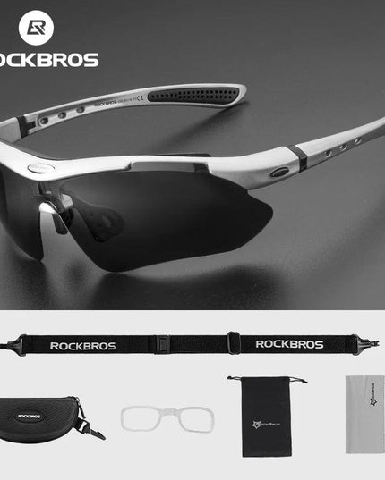 ROCKBROS Polarized Glasses UV Protection Goggles Eyewear Photochromic Bicycle Sunglasses Motorcycle Sports Outdoor Glasses
