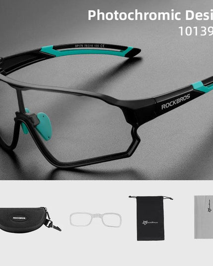 ROCKBROS Photochromic Cycling Glasses UV400 Sunglasses Outdoor Sport Bicycle Eyewear MTB Racing Lightweight Flexible Goggles
