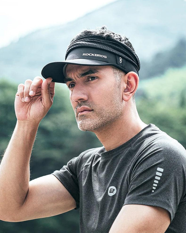 ROCKBROS Refreshing Summer Sun Protection Cap Two Ways to Wear Breathable Quick-Drying Suitable for Helmet Unisex Size Sport Hat