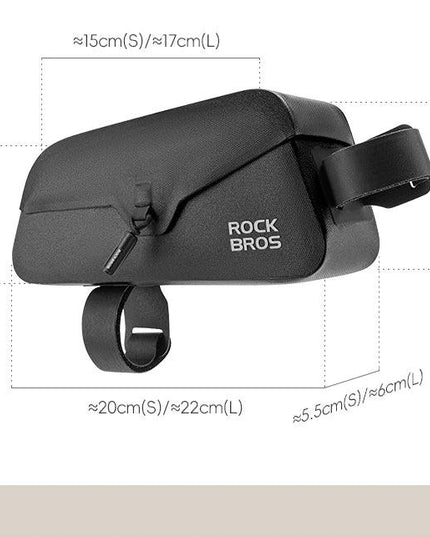ROCKBROS Bicycle Tube Bag Magnetic Bike Front Bag Waterproof Portable Front Frame Pack Cycling Storage For MTB Road Bike