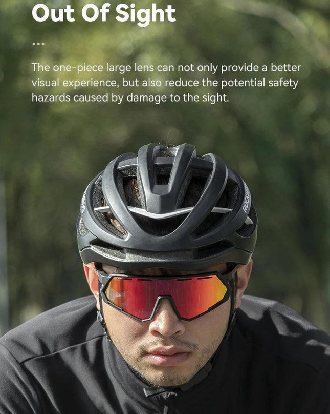 ROCKBROS Polarized Cycling Glasses Photochromic Glasses Men Sports Polarized Sunglasses Bicycle Riding Goggles Eyewear 2 Lens