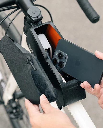ROCKBROS Bicycle Tube Bag Magnetic Bike Front Bag Waterproof Portable Front Frame Pack Cycling Storage For MTB Road Bike