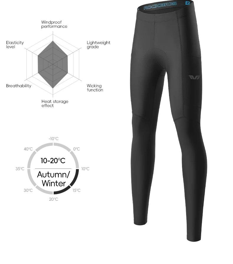 ROCKBROS TVI Series Women's Cycling Pants Riding Mountain Bike Trousers Windproof Breathable Bicycle Padded Tights Asain Size