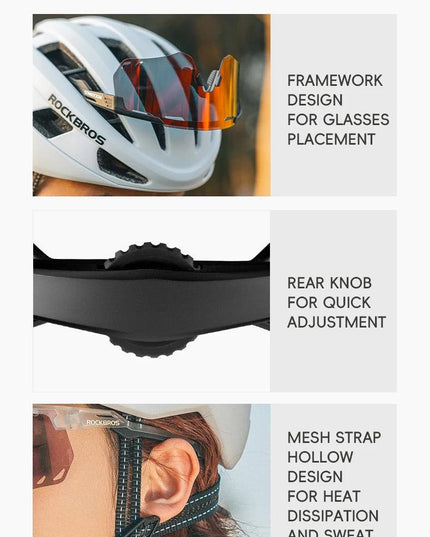 ROCKBROS Cycling Helmet Men Women Bicycle Helmet Intergrally-molded Adjustable MTB Road Thickened Sport Safe Hat Bike Helmet