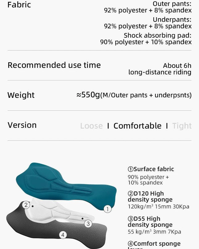 ROCKBROS Cycling Shorts Separable Underwear Shorts MTB Sports Casual Pants Bike Shorts Fitness Breathable Outdoor Ciclismo Pants