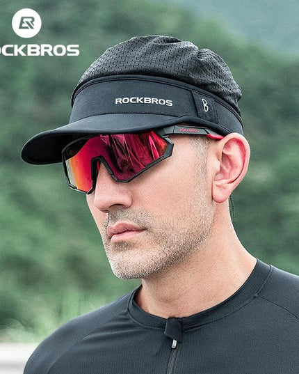 ROCKBROS Refreshing Summer Sun Protection Cap Two Ways to Wear Breathable Quick-Drying Suitable for Helmet Unisex Size Sport Hat