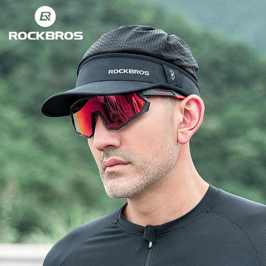 ROCKBROS Refreshing Summer Sun Protection Cap Two Ways to Wear Breathable Quick-Drying Suitable for Helmet Unisex Size Sport Hat