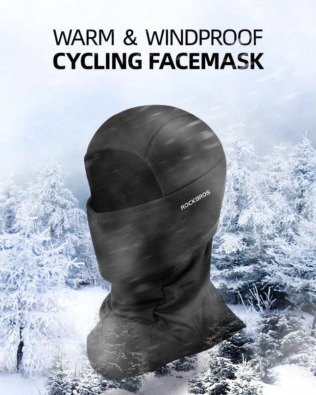ROCKBROS Full Face Mask Warm Winter Scarf Balaclava Helmet Liner Fishing Skiing Hiking Bike Mask Windproof Breathable Headgear