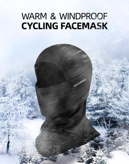 ROCKBROS Full Face Mask Warm Winter Scarf Balaclava Helmet Liner Fishing Skiing Hiking Bike Mask Windproof Breathable Headgear