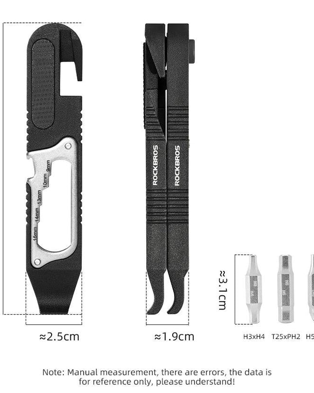 ROCKBROS Bicycle Wrench Set High Strength Multifunctional Portable Bicycle Tire Levers Ratchet Wrench Kit Bike Tire Prying Rod