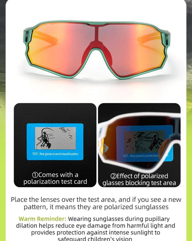 ROCKBROS Child Photochromic Polarized Sunglasses Bicycle Eyewear UV400 Kids Bike Goggles Protection Classic Windproof Glasses