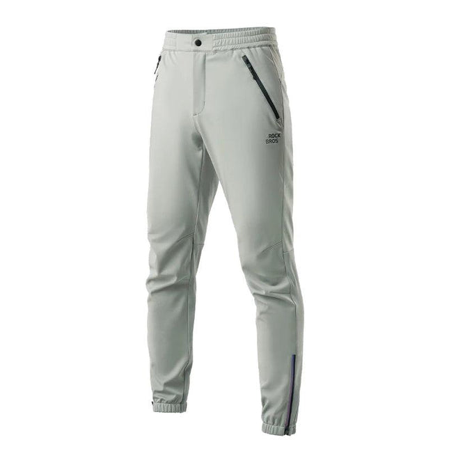 ROCKBROS Cycling Pants Windproof Warm Autumn Winter Bike Pants Fleece-lined Long Pants Riding Fitness Trousers Sport Equipment
