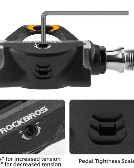ROCKBROS Pedal Self-locking Carbon Fiber Bicycle Pedal For SPD System Ultralight Road Bike Pedal Cleat Platform Lock For Shimano