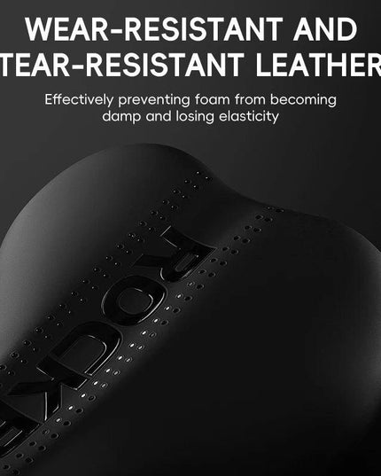 ROCKBROS Bicycle Saddle Comfortable Cycling Cushion Shock Absorption Wear-Resistant Bike Saddle PU Leather Breathable Cushion