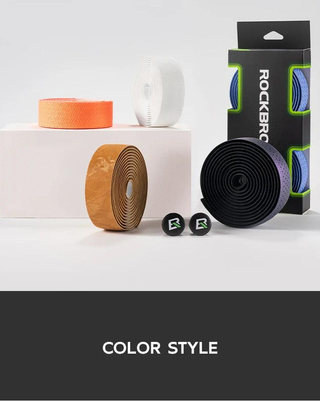 ROCKBROS Road Bike Handlebar Tapes Anti-slip PU EVA Breathable Shock Absorbing Cycling Strap Wear-Resistant Strap Accessories