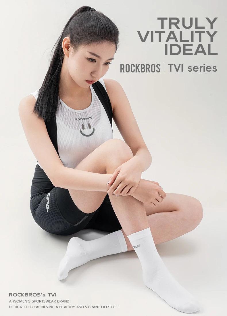 ROCKBROS TVI Series Professional Cycling Socks Women Breathable Road Bicycle Socks Quick Dry Anti Slip Wear-resistant Socks